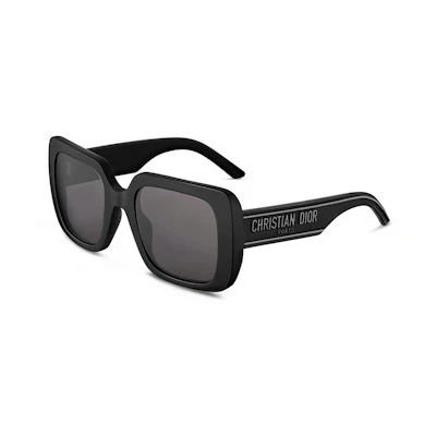 DIOR Wildior S3U Square Acetate Sunglasses - Unisex Black Couples Edition. WILDIOR-S3U-10A0
