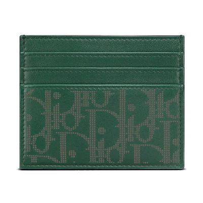 Dior World Tour Card Holder Oblique Galaxy Green
