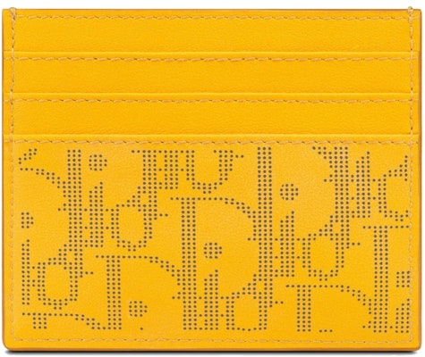 디올 월드 투어 카드 홀더 옵리크 갤럭시 옐로우 Order 디올 월드 투어 카드 홀더 옵리크 갤럭시 옐로우