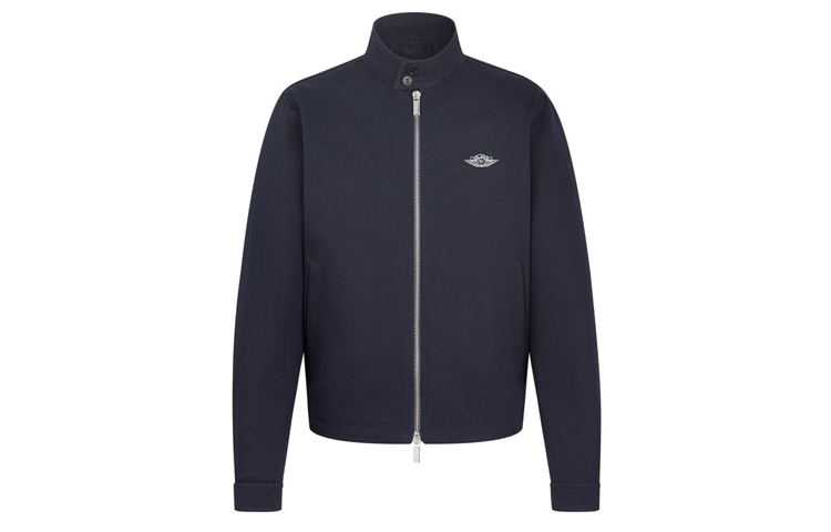 DIOR Air Jordan "AIR DIOR" Unisex Navy High Collar Jacket 033C402A4120-C580