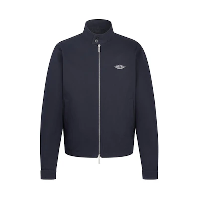 DIOR Air Jordan "AIR DIOR" Unisex Navy High Collar Jacket 033C402A4120-C580