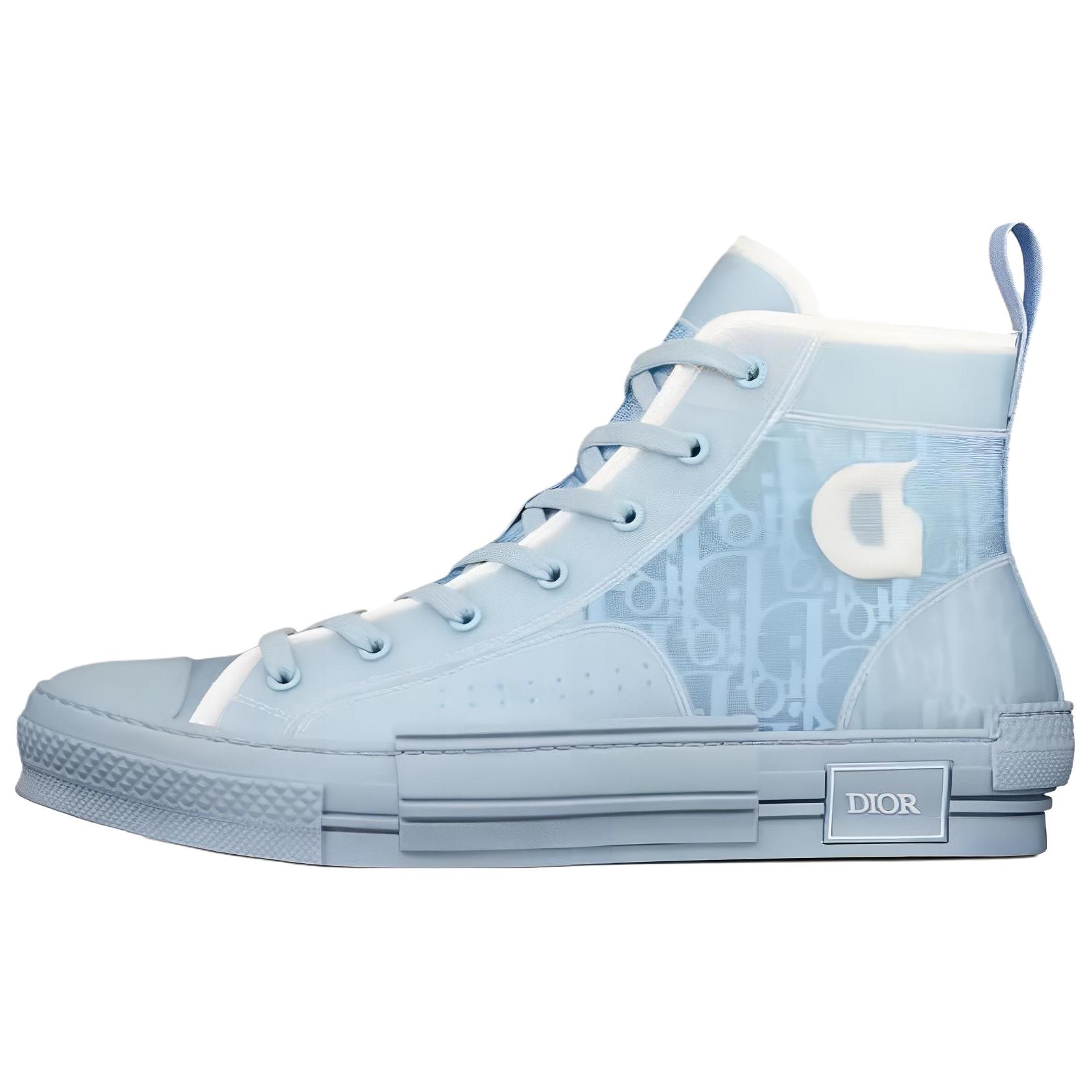 DIOR x Archive Editions B23 High-Top Fashion Sneakers Light Blue 3SH118YUP_H561