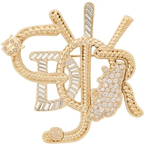 Dior x Cactus Jack ブローチ (ゴールド/ホワイト) V0891HOMMT_D319 Buy Dior x Cactus Jack ブローチ (ゴールド/ホワイト) V0891HOMMT_D319