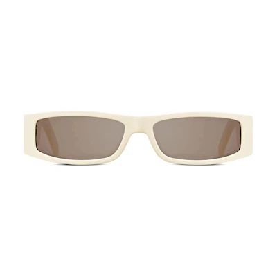 Dior Cactus Jack CD Diamond S1I Rectangular Sunglasses Ivory