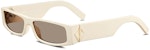 Dior x Cactus Jack CD Diamond S1I Rectangular Sunglasses Ivory