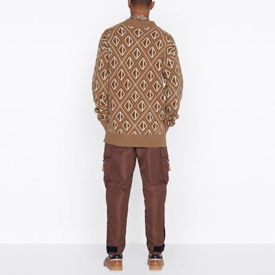 Dior x CACTUS JACK CD Diamond Sweater Coffee Brown Details for Dior x CACTUS JACK CD Diamond Sweater Coffee Brown