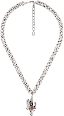 Dior x Cactus Jack Chain Link Necklace Silver/Beige Order Dior x Cactus Jack Chain Link Necklace Silver/Beige