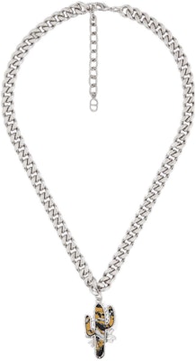Dior x Cactus Jack Chain Link Necklace Silver/Beige Lookbook Dior x Cactus Jack Chain Link Necklace Silver/Beige