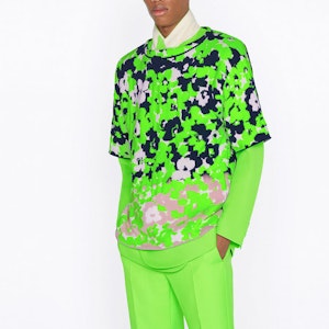 Dior x CACTUS JACK Baju Rajutan Bunga Lengan Pendek Multicolor 283M653AT254_C586 Details for Dior x CACTUS JACK Baju Rajutan Bunga Lengan Pendek Multicolor 283M653AT254_C586