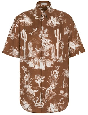 Dior x CACTUS JACK Oversized Short-Sleeved Shirt Coffee Brown Buy Dior x CACTUS JACK Oversized Short-Sleeved Shirt Coffee Brown