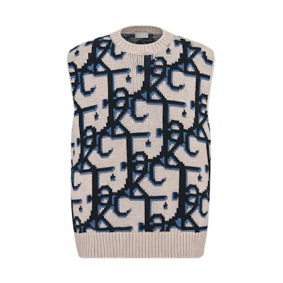 Dior x CACTUS JACK Oversized Sleeveless Sweater Beige/Black