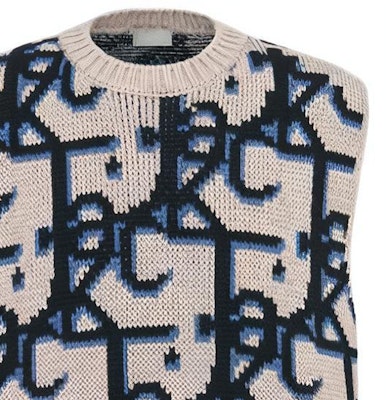 Dior x CACTUS JACK Oversized Sleeveless Sweater Beige/Black Details for Dior x CACTUS JACK Oversized Sleeveless Sweater Beige/Black