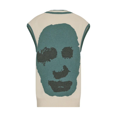 Dior x CACTUS JACK Oversized Sleeveless Sweater Ecru