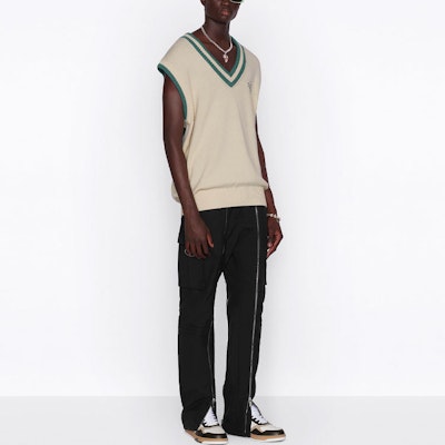 Dior x CACTUS JACK Oversized Sleeveless Sweater Ecru Shop Dior x CACTUS JACK Oversized Sleeveless Sweater Ecru
