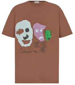 Dior x Cactus Jack Baju T Oversaiz Coklat Kopi 283J641B0677_C788 Buy Dior x Cactus Jack Baju T Oversaiz Coklat Kopi 283J641B0677_C788