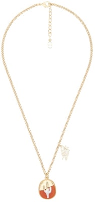 Dior x CACTUS JACK Pearl Pendant Necklace Gold/Orange Buy Dior x CACTUS JACK Pearl Pendant Necklace Gold/Orange