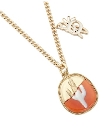 Dior x CACTUS JACK Pearl Pendant Necklace Gold/Orange Lookbook Dior x CACTUS JACK Pearl Pendant Necklace Gold/Orange