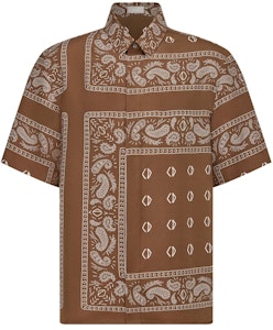 Dior x CACTUS JACK 棕色短袖衬衫,搭配头巾图案 193C545A5532_C181 Buy Dior x CACTUS JACK 棕色短袖衬衫,搭配头巾图案 193C545A5532_C181