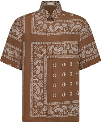 Dior x CACTUS JACK Short-Sleeved Shirt with Bandana Motif Brown Buy Dior x CACTUS JACK Short-Sleeved Shirt with Bandana Motif Brown