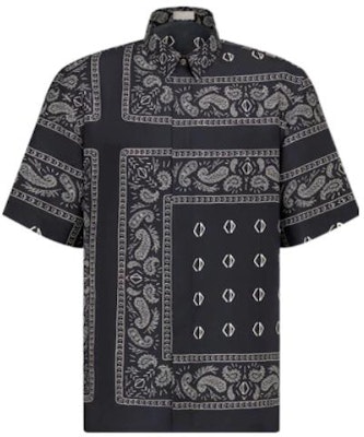 Dior x CACTUS JACK Short-Sleeved Shirt with Bandana Motif Navy Blue Buy Dior x CACTUS JACK Short-Sleeved Shirt with Bandana Motif Navy Blue