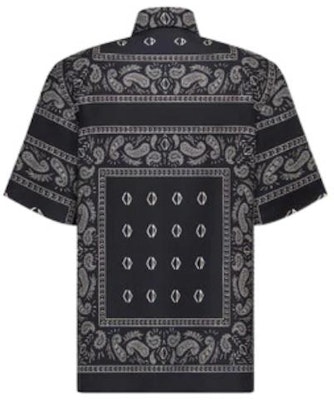 Dior x CACTUS JACK Short-Sleeved Shirt with Bandana Motif Navy Blue Order Dior x CACTUS JACK Short-Sleeved Shirt with Bandana Motif Navy Blue
