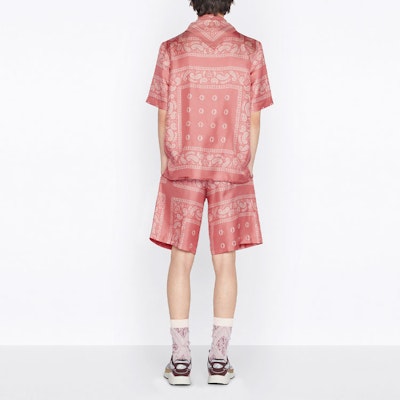 Dior x CACTUS JACK Short-Sleeved Shirt with Bandana Motif Pink Purchase Dior x CACTUS JACK Short-Sleeved Shirt with Bandana Motif Pink