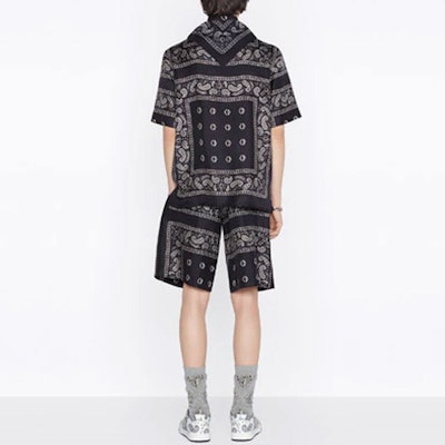 Dior x CACTUS JACK Short-Sleeved Shirt with Bandana Motif Navy Blue Purchase Dior x CACTUS JACK Short-Sleeved Shirt with Bandana Motif Navy Blue