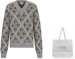 Dior x CACTUS JACK CDダイヤ柄セーター (グレー) 283M641AT067_C888 Lookbook Dior x CACTUS JACK CDダイヤ柄セーター (グレー) 283M641AT067_C888
