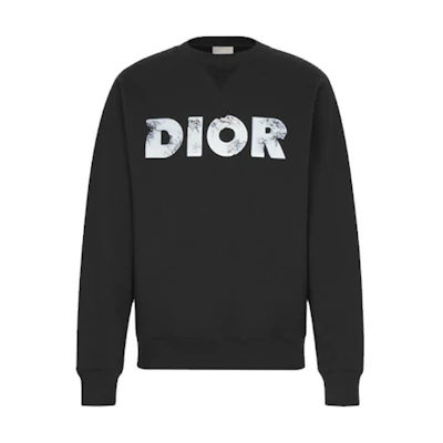 DIOR Daniel Arsham 3D Logo Long-Sleeve Sweatshirt Black 023J604A0531-C988