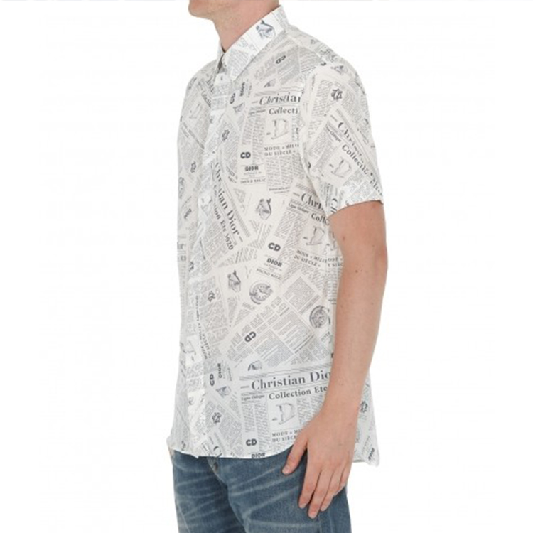 Details for Camisa Blanca Hombre DIOR x Daniel Arsham con Logo Integral Manga Corta 013C548A4834-088