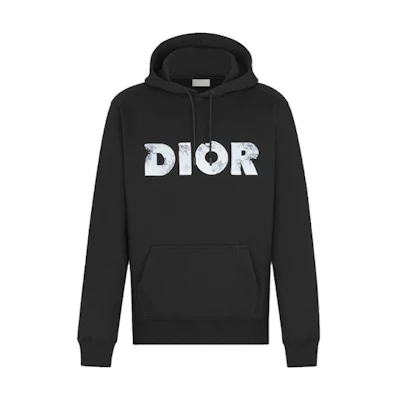 DIOR Daniel Arsham Faded 3D Logo Hoodie Black Menswear 023J605C0531-C988