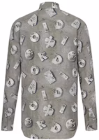 Lookbook DIOR x Daniel Arsham Grey Monogram Print Button-Up Shirt 013C501A4846-888