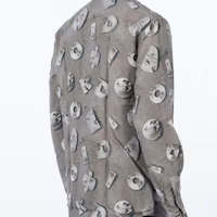 Purchase DIOR x Daniel Arsham Grey Monogram Print Button-Up Shirt 013C501A4846-888