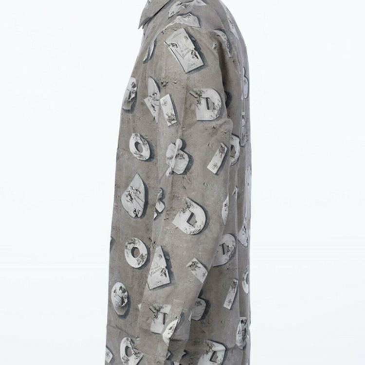 DIOR Daniel Arsham Grey Monogram Print Button-Up Shirt 013C501A4846-888 圖 6