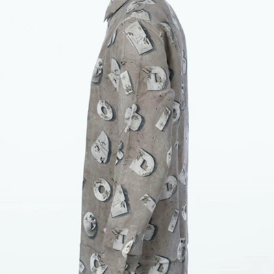 DIOR x Daniel Arsham 灰色满印logo长袖衬衫 013C501A4846-888 Details for DIOR x Daniel Arsham 灰色满印logo长袖衬衫 013C501A4846-888