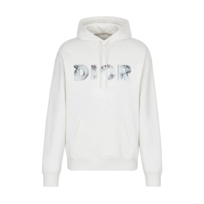 DIOR Daniel Arsham Letter Print Hoodie - Off-White 023J605C0531-C088