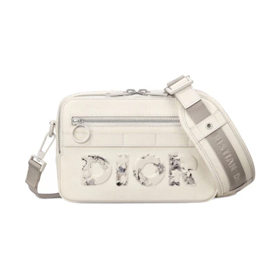 Dior x Daniel Arsham Safari Messenger Bag Calfskin White