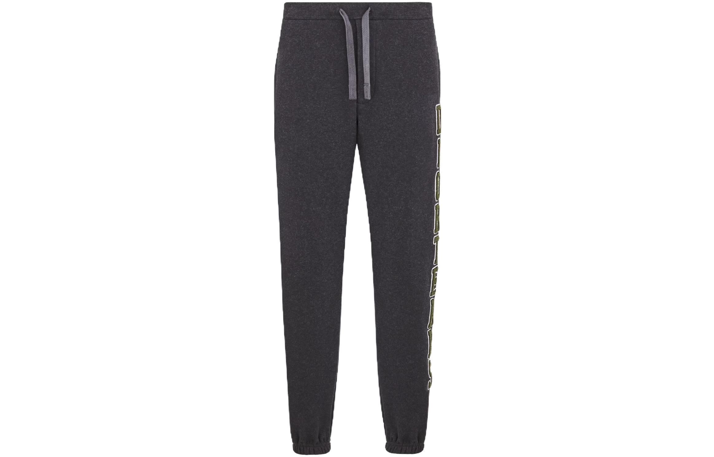 DIOR x Denim Tears SS23  Coal Grey Embroidered Jogger Pants. 393J132A0815-C886