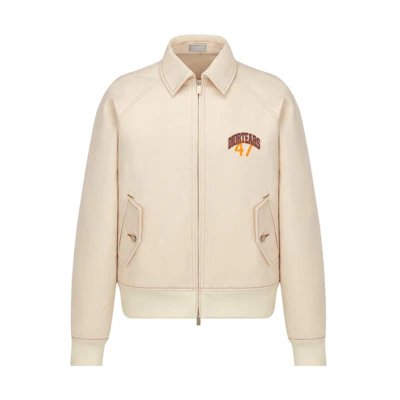 DIOR Denim Tears SS23 Logo Embroidered Collar Jacket - Off-White. 393D493AY525-C082