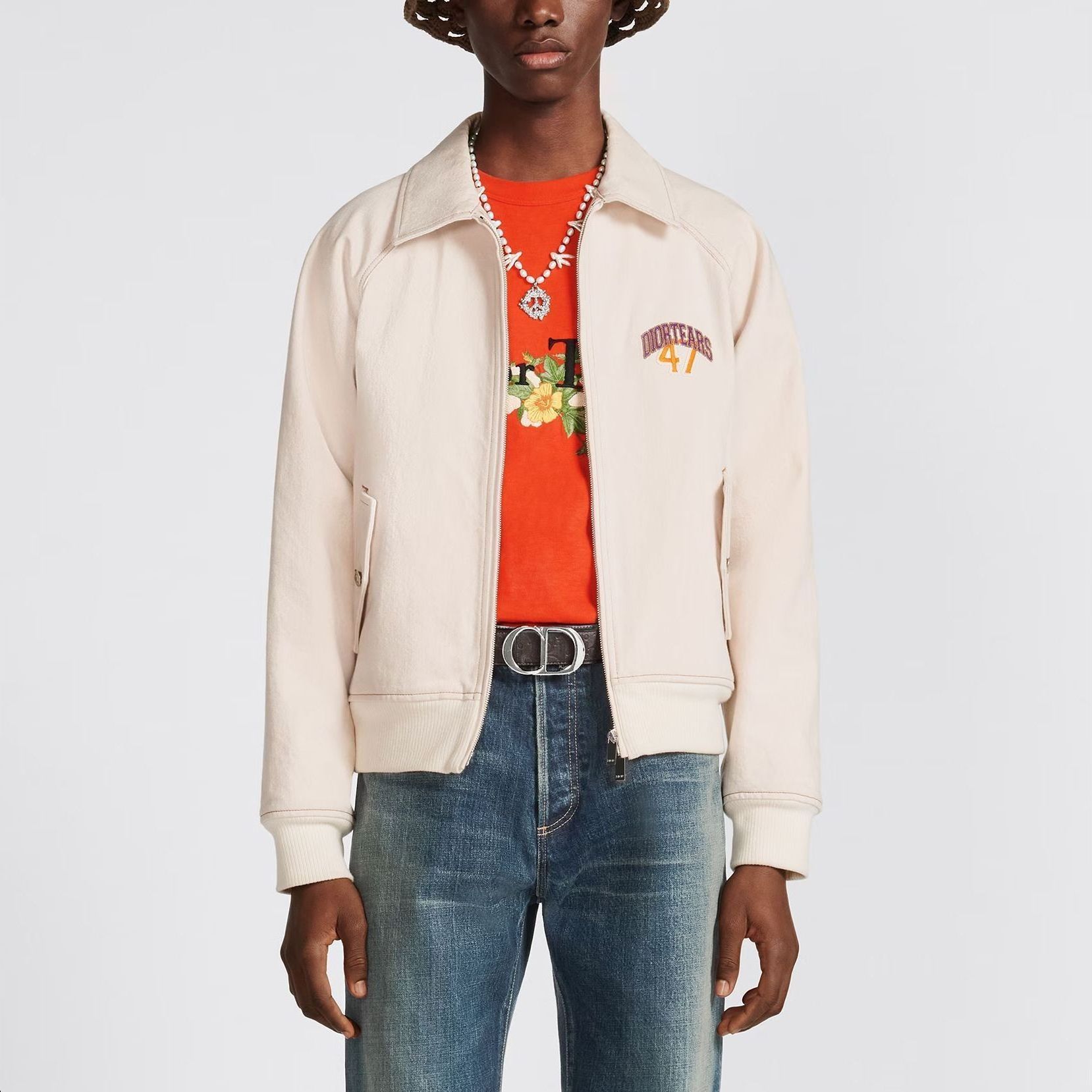 DIOR Denim Tears SS23  Logo Embroidered Collar Jacket - Off-White. 393D493AY525-C082 圖 4