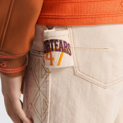 DIOR x Denim Tears SS23 刺繡Logo格紋工裝短褲奶油白 393D187AY525-C082 Cheap DIOR x Denim Tears SS23 刺繡Logo格紋工裝短褲奶油白 393D187AY525-C082