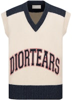 DIOR x Denim Tears SS23 Baju Knit Tanpa Lengan Putih Lelaki 393M654AT657-C085 Order DIOR x Denim Tears SS23 Baju Knit Tanpa Lengan Putih Lelaki 393M654AT657-C085