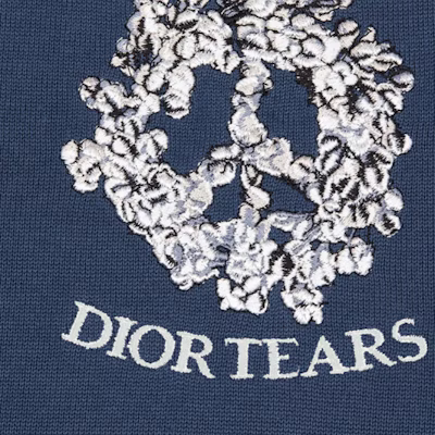 DIOR x Denim Tears SS23 Embroidered Logo Knit Crewneck T-Shirt Blue 393M671AT705-C588 Shop DIOR x Denim Tears SS23 Embroidered Logo Knit Crewneck T-Shirt Blue 393M671AT705-C588