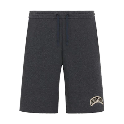 DIOR Denim Tears SS23 Letter Print Straight Casual Shorts Coal Grey Mens. 393J131A0815-C886