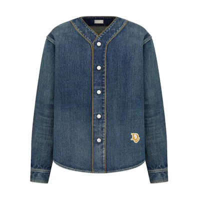 DIOR Denim Tears SS23 Logo Button-Up Denim Jacket Blue (). 393D591AY527-C582