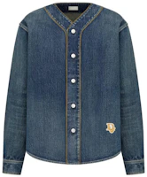 Order DIOR x Denim Tears SS23 Logo Button-Up Denim Jacket Blue (). 393D591AY527-C582