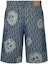 Lookbook DIOR x Denim Tears SS23 藍色印花丹寧短褲 直筒版型 393D189BY528-C580