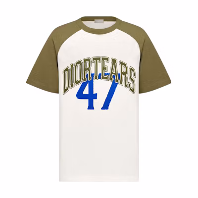 DIOR Denim Tears SS23 Multi-Color Logo Print Crewneck T-Shirt White Mens 393J680A0849-C086