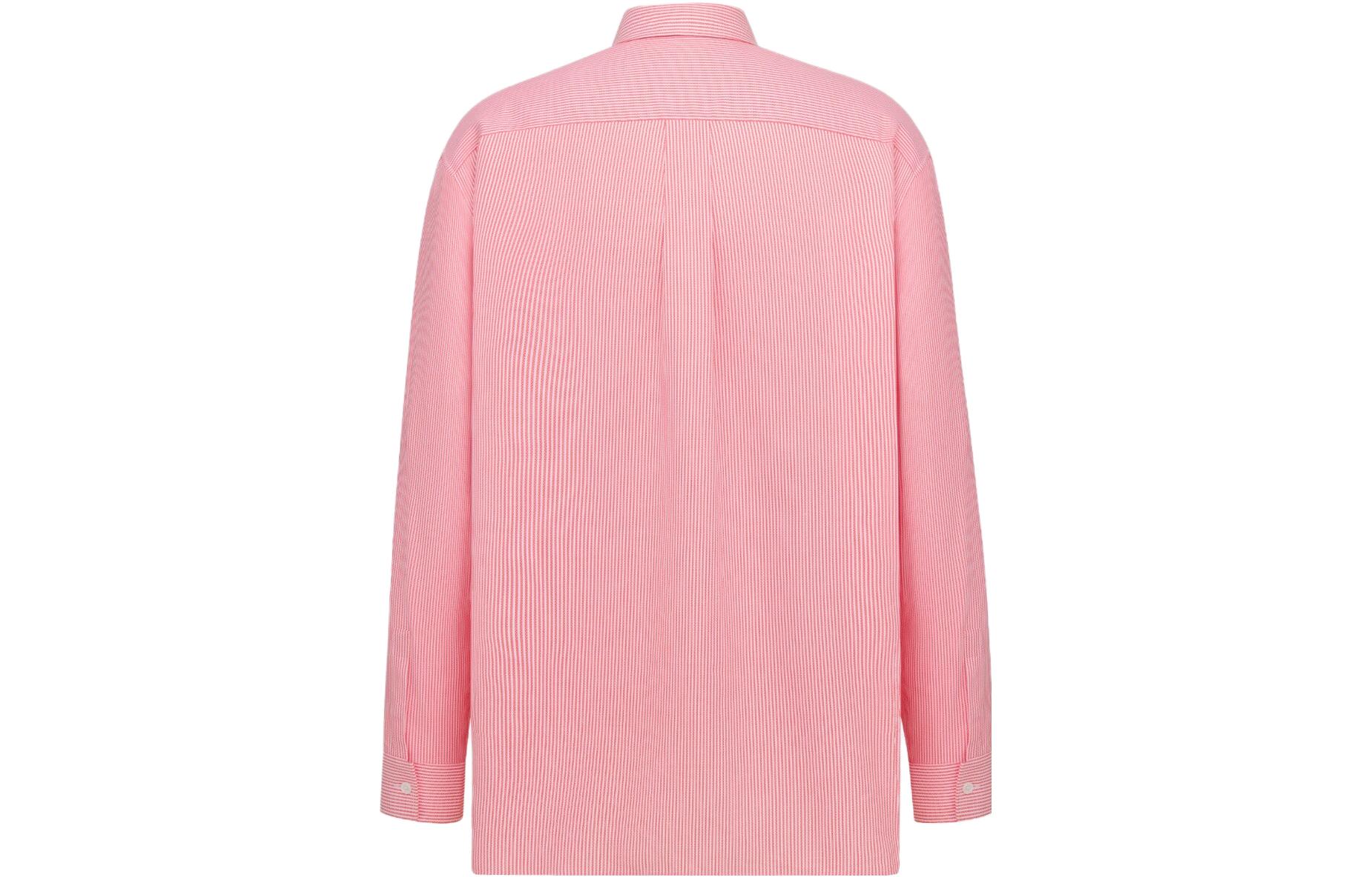 Lookbook DIOR x Denim Tears SS23 Baju Lengan Panjang Jalur Logo Merah Sulam Lelaki 393C517A5819-C073