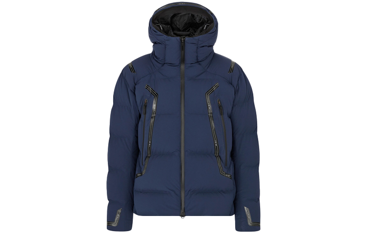 DIOR x DESCENTE High-Neck Puffer Jacket Navy Blue SS21 Collection 113C401A5093_C540